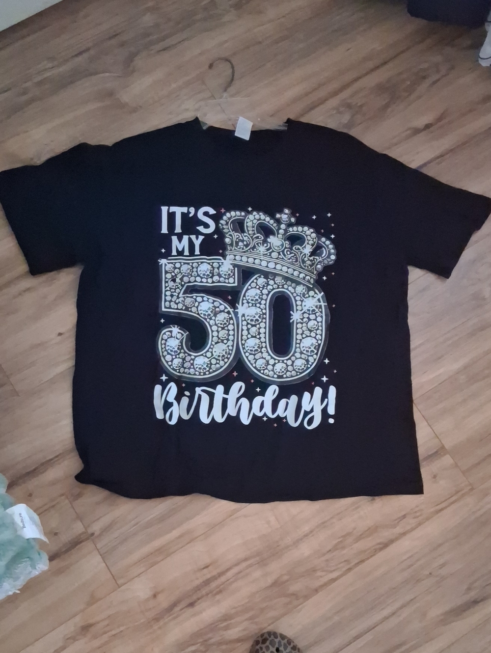 Black "It's My 50th Birthday" Graphic Tee - Ladies
